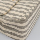 CHANEL Striped Matelasse Chain Shoulder Bag Canvas White Gray CC Auth 110304AV-16