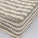 CHANEL Striped Matelasse Chain Shoulder Bag Canvas White Gray CC Auth 110304AV-18