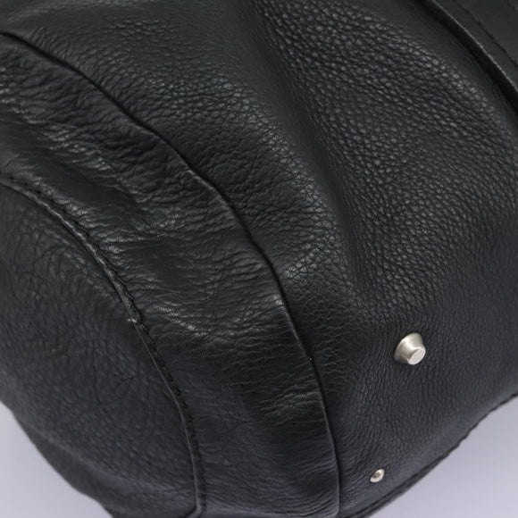Chloe Hand Bag Leather Black Auth 110305