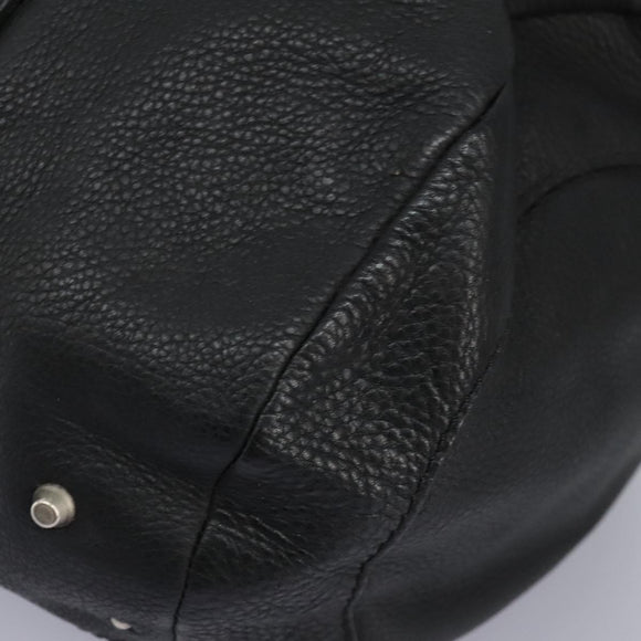 Chloe Hand Bag Leather Black Auth 110305