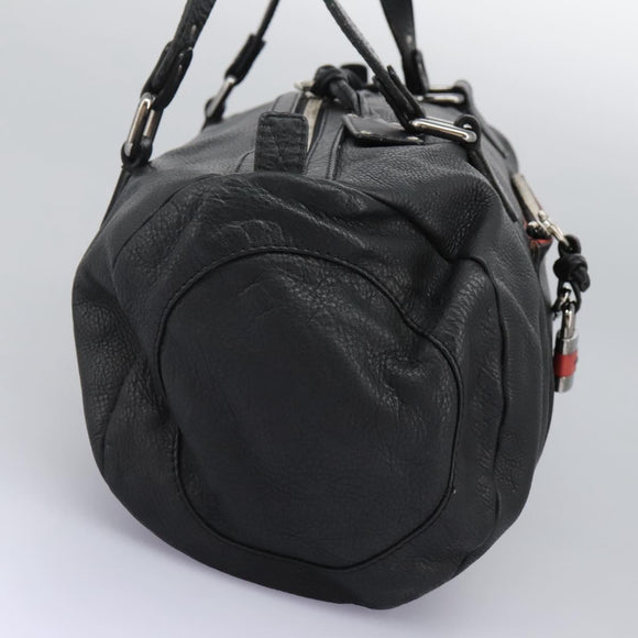 Chloe Hand Bag Leather Black Auth 110305