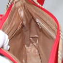 BURBERRY Nova Check Hand Bag Canvas Beige Red Auth 110306-18