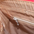 BURBERRY Nova Check Hand Bag Canvas Beige Red Auth 110306-19