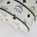 MCM Vicetos Logogram Shoulder Bag PVC Leather White Auth 110311-9