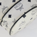 MCM Vicetos Logogram Shoulder Bag PVC Leather White Auth 110311-14