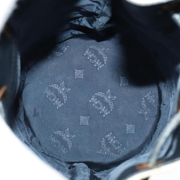 MCM Vicetos Logogram Shoulder Bag PVC Leather White Auth 110311