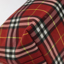 BURBERRY Nova Check Hand Bag Nylon Red Auth 110324-11