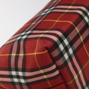 BURBERRY Nova Check Hand Bag Nylon Red Auth 110324-17