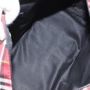 BURBERRY Nova Check Hand Bag Nylon Red Auth 110324-17