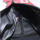 BURBERRY Nova Check Hand Bag Nylon Red Auth 110324-19
