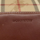 BURBERRY Nova Check Shoulder Bag PVC Leather Beige Brown Auth 110337-17