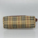BURBERRY Nova Check Shoulder Bag PVC Leather Beige Brown Auth 110337-5