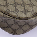 GUCCI Micro GG Supreme Web Sherry Line Shoulder Bag PVC Beige gold Auth 110383-17