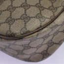 GUCCI Micro GG Supreme Web Sherry Line Shoulder Bag PVC Beige gold Auth 110383-18