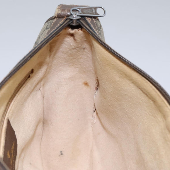 GUCCI Micro GG Supreme Web Sherry Line Shoulder Bag PVC Beige gold Auth 110383