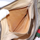 GUCCI Micro GG Supreme Web Sherry Line Shoulder Bag PVC Beige gold Auth 110383-28