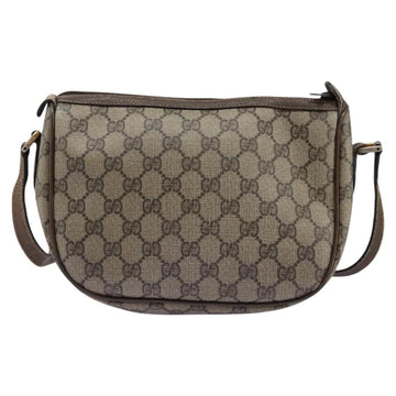 GUCCI Micro GG Supreme Web Sherry Line Shoulder Bag PVC Beige gold Auth 110383 - 0