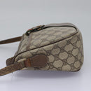 GUCCI Micro GG Supreme Web Sherry Line Shoulder Bag PVC Beige gold Auth 110383-3