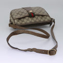 GUCCI Micro GG Supreme Web Sherry Line Shoulder Bag PVC Beige gold Auth 110383-7