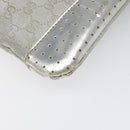 GUCCI GG Canvas Shoulder Bag Silver Blue 145857 Auth 110391-14
