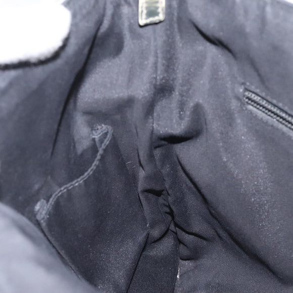 GUCCI GG Canvas Shoulder Bag Silver Blue 145857 Auth 110391