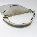 GUCCI GG Canvas Shoulder Bag Silver Blue 145857 Auth 110391-7
