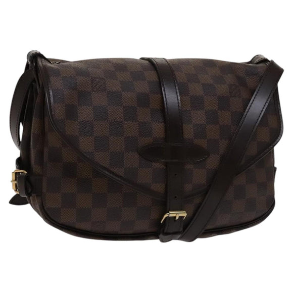 LOUIS VUITTON Damier Ebene Saumur 30 Shoulder Bag N48081 LV Auth 110397