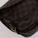 LOUIS VUITTON Damier Ebene Saumur 30 Shoulder Bag N48081 LV Auth 110397-15