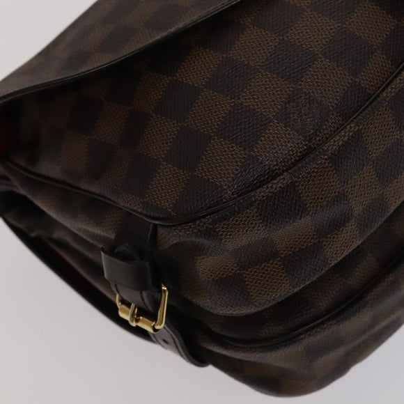 LOUIS VUITTON Damier Ebene Saumur 30 Shoulder Bag N48081 LV Auth 110397