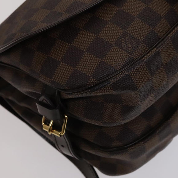 LOUIS VUITTON Damier Ebene Saumur 30 Shoulder Bag N48081 LV Auth 110397