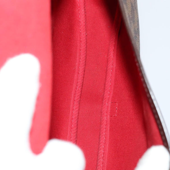 LOUIS VUITTON Damier Ebene Saumur 30 Shoulder Bag N48081 LV Auth 110397