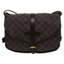 LOUIS VUITTON Damier Ebene Saumur 30 Shoulder Bag N48081 LV Auth 110397-13