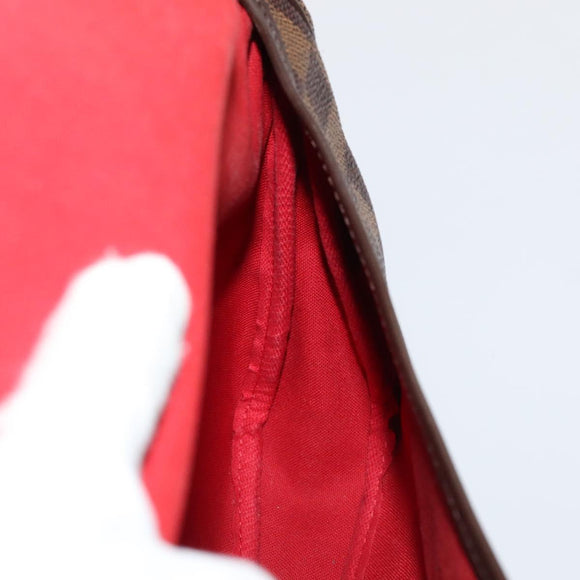 LOUIS VUITTON Damier Ebene Saumur 30 Shoulder Bag N48081 LV Auth 110397