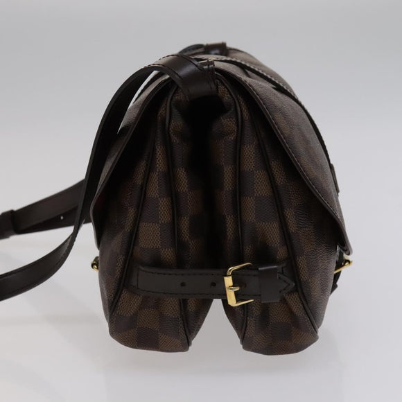 LOUIS VUITTON Damier Ebene Saumur 30 Shoulder Bag N48081 LV Auth 110397
