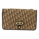 Christian Dior Trotter Canvas Shoulder Bag Brown Auth 110400-2
