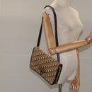 Christian Dior Trotter Canvas Shoulder Bag Brown Auth 110400-21