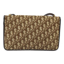 Christian Dior Trotter Canvas Shoulder Bag Brown Auth 110400-3