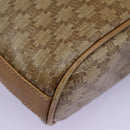 CELINE Macadam Canvas Shoulder Bag PVC Leather Beige Auth 110402-8
