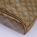 CELINE Macadam Canvas Shoulder Bag PVC Leather Beige Auth 110402-15