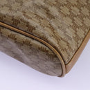 CELINE Macadam Canvas Shoulder Bag PVC Leather Beige Auth 110402-17