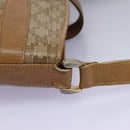CELINE Macadam Canvas Shoulder Bag PVC Leather Beige Auth 110402-9