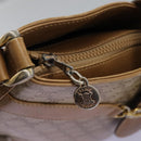 CELINE Macadam Canvas Shoulder Bag PVC Leather Beige Auth 110402-19