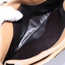 CELINE Macadam Canvas Shoulder Bag PVC Leather Beige Auth 110402-21