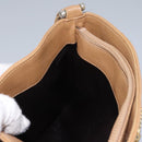 CELINE Macadam Canvas Shoulder Bag PVC Leather Beige Auth 110402-22