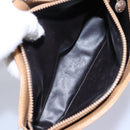 CELINE Macadam Canvas Shoulder Bag PVC Leather Beige Auth 110402-11