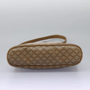 CELINE Macadam Canvas Shoulder Bag PVC Leather Beige Auth 110402-5