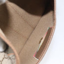 GUCCI GG Supreme Web Sherry Line Pouch PVC Leather Beige 89 01 021 Auth 110412-11