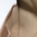 GUCCI GG Supreme Web Sherry Line Pouch PVC Leather Beige 89 01 021 Auth 110412-18