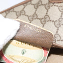 GUCCI GG Supreme Web Sherry Line Pouch PVC Leather Beige 89 01 021 Auth 110412-12