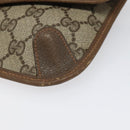GUCCI GG Supreme Web Sherry Line Pouch PVC Leather Beige 89 01 021 Auth 110412-7